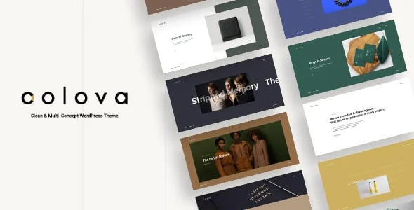Colova - Clean & Multi-Concept WordPress Theme — homepage layout