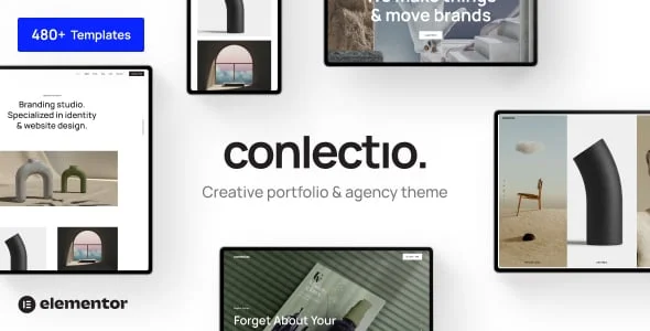Conlectio – A Creative Mimimal Portfolio & Agency WordPress Theme — homepage layout