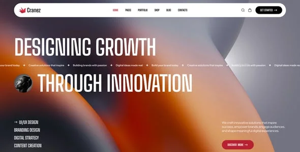 Cranez – Creative Portfolio & Digital Agency WordPress Theme — interior page design
