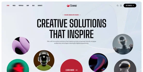 Cranez – Creative Portfolio & Digital Agency WordPress Theme — content section layout