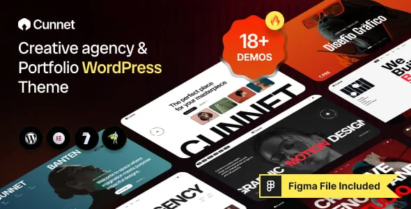 Cunnet - Creative Agency and Portfolio WordPress Theme — homepage layout