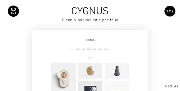 Cygnus - Clean and Minimalistic Portfolio WordPress Theme — homepage layout