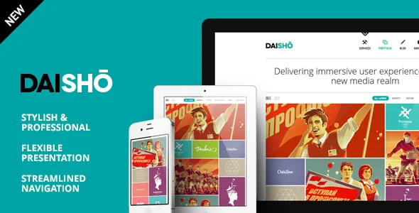 Daisho - Flexible WordPress Portfolio Theme — homepage layout