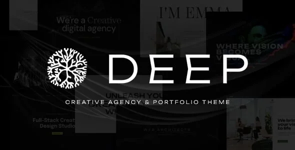 Deep - Creative Agency & Portfolio WordPress Theme — homepage layout