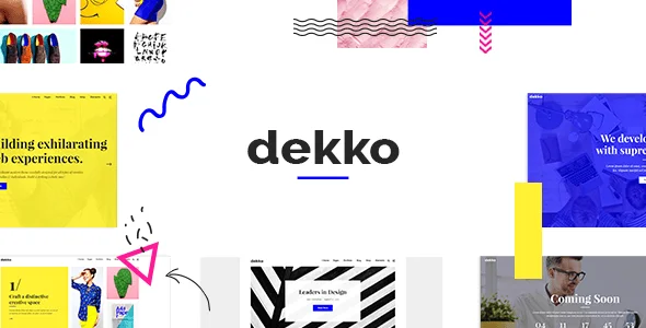 Dekko - Creative Agency WordPress Theme — homepage layout