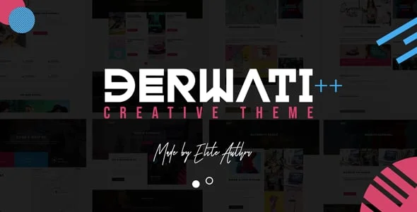 Derwati - Trendy & Creative Portfolio Theme — homepage layout