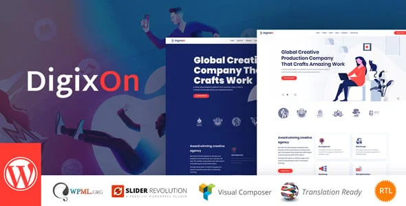 Digixon - Digital Marketing Strategy WP Theme — homepage layout