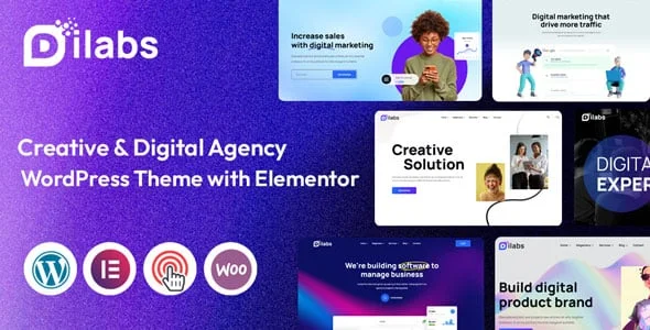 Dilabs – Creative Agency WordPress Theme — homepage layout