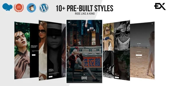 Dive - One Page Portfolio WordPress Theme — homepage layout