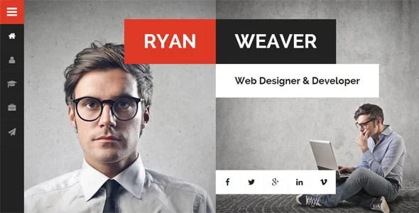 Divergent - Personal Vcard Resume WordPress Theme — homepage layout