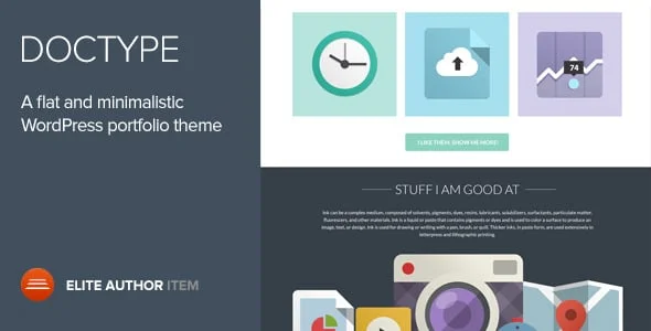 Doctype - A Flat and Minimal Portfolio Theme — homepage layout