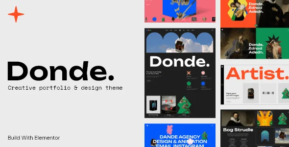Donde - Artist Portfolio WordPress Theme — homepage layout