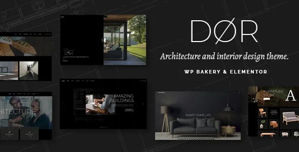 Dør - Modern Architecture and Interior Design WordPress Theme — homepage layout