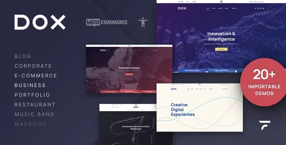 Dox — Multi-purpose WordPress Theme — homepage layout