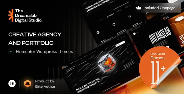 Dreamslab - Creative Portfolio & Agency WordPress Theme — homepage layout