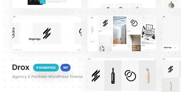 Drox - Agency & Portfolio WordPress Theme — homepage layout