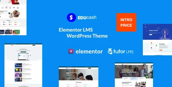 Educash WordPress LMS theme — homepage layout