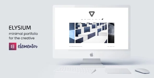 Elysium - Minimal WordPress Portfolio Theme — homepage layout
