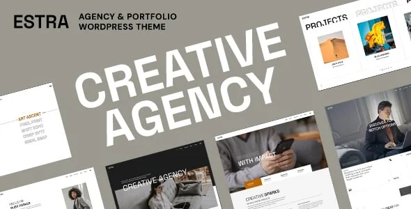 Estra - Agency Portfolio & Creative Elementor Theme — homepage layout