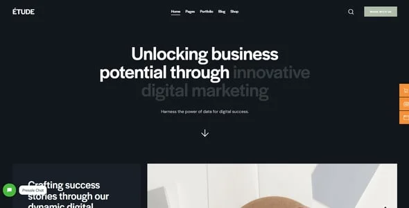 Etude - Design Agency & Branding Studio WordPress Theme — case study or portfolio page
