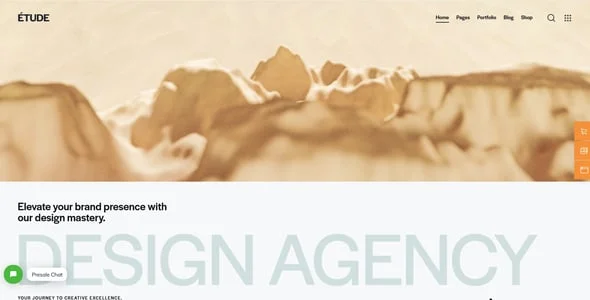 Etude - Design Agency & Branding Studio WordPress Theme — content section layout