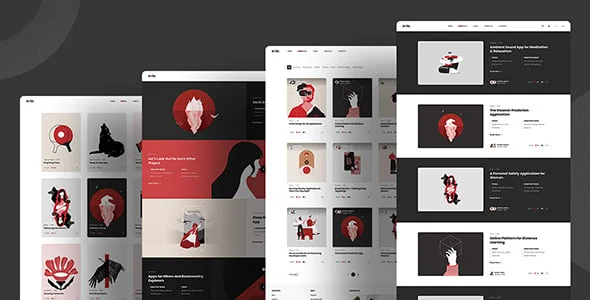Evie - Creative Network & Portfolio WordPress Theme — content section layout