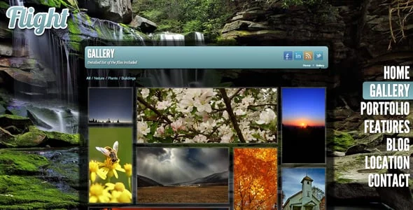 Flight - Responsive Fullscreen Background Theme — case study or portfolio page