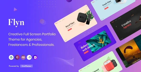 Flyn - Creative Portfolio WordPress Theme — homepage layout