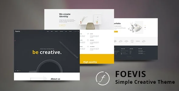 Foevis - Minimal Agency & Video Portfolio WordPress Theme — homepage layout