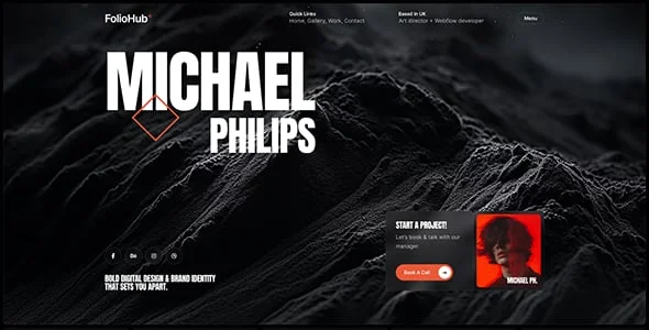 FolioHub - Personal Portfolio WordPress Theme — case study or portfolio page