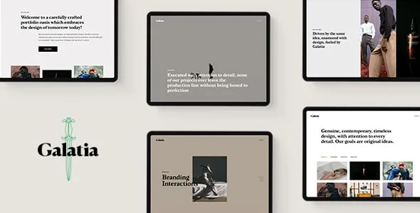 Galatia - Contemporary Agency WordPress Theme — homepage layout