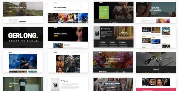 Gerlong - Responsive One & Multi Page Portfolio Theme — homepage layout