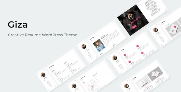 Giza - Creative Resume WordPress Theme — homepage layout