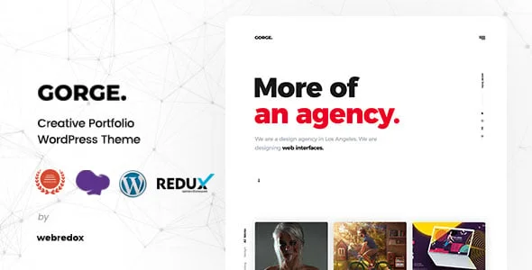 Gorge - Portfolio WordPress Theme — homepage layout