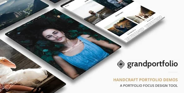 Grand Portfolio WordPress — homepage layout