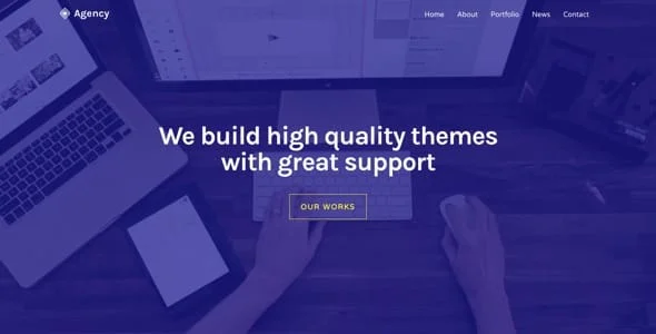Grand Portfolio WordPress — interior page design