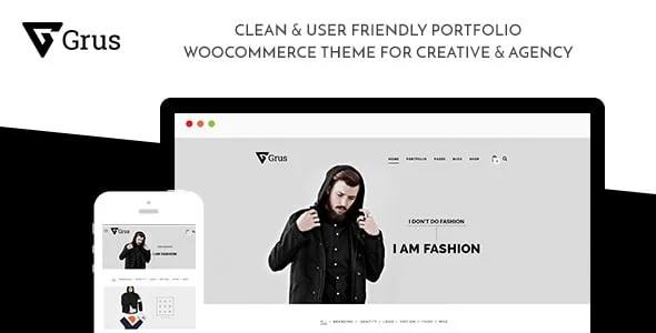 Grus | Portfolio Wordpress Theme — homepage layout
