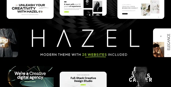 Hazel - Creative Agency Multi-Purpose WordPress Theme WordPress theme homepage layout for a agency portfolio website