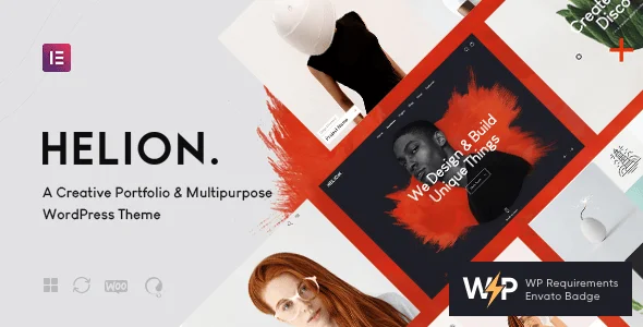 Helion | Personal Portfolio & Agency WordPress Theme + Online Store — homepage layout