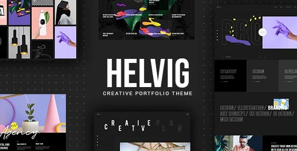 Helvig - Creative Portfolio WordPress Theme — homepage layout
