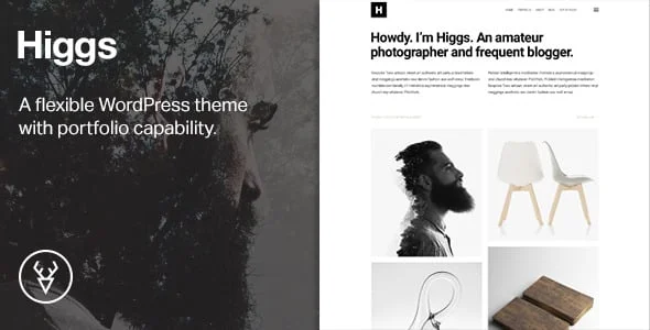 Higgs — A Minimal WordPress Portfolio & Blog Theme — homepage layout