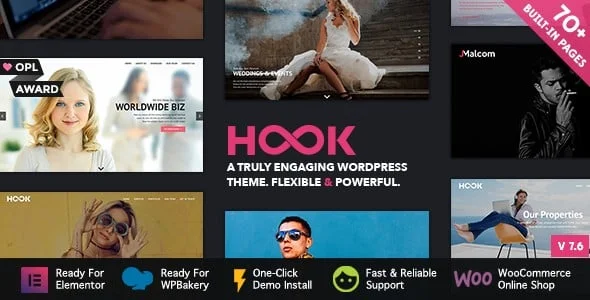 Hook - Superior WordPress Theme — homepage layout