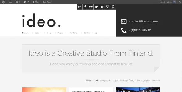 idio - Minimalistic WordPress Portfolio Theme — service and pricing page