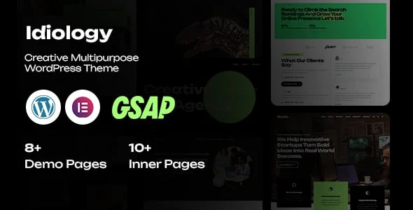 Idiology - Creative & Corporate WordPress Theme — homepage layout