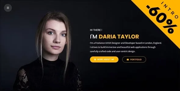 Istanbul - Personal Portfolio WordPress Theme — homepage layout