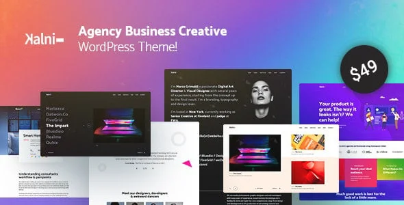 Kalni - Agency Business Creative WordPress Theme — homepage layout
