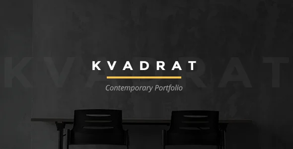 Kvadrat - Contemporary Portfolio WordPress Theme — homepage layout