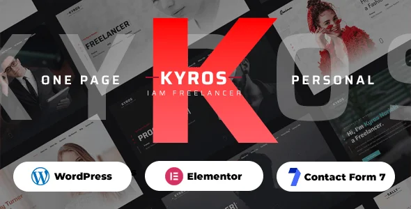 Kyros - Personal Portfolio CV Resume Theme — homepage layout