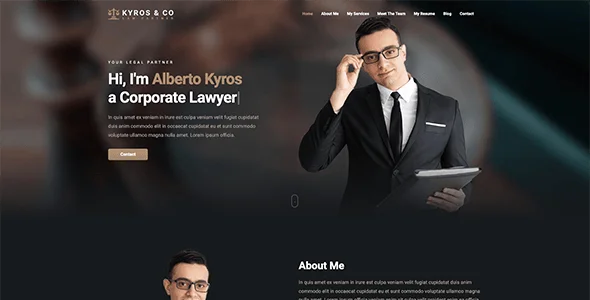 Kyros - Personal Portfolio CV Resume Theme — case study or portfolio page