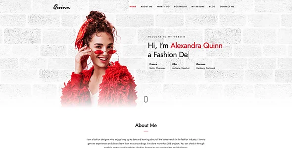 Kyros - Personal Portfolio CV Resume Theme — interior page design